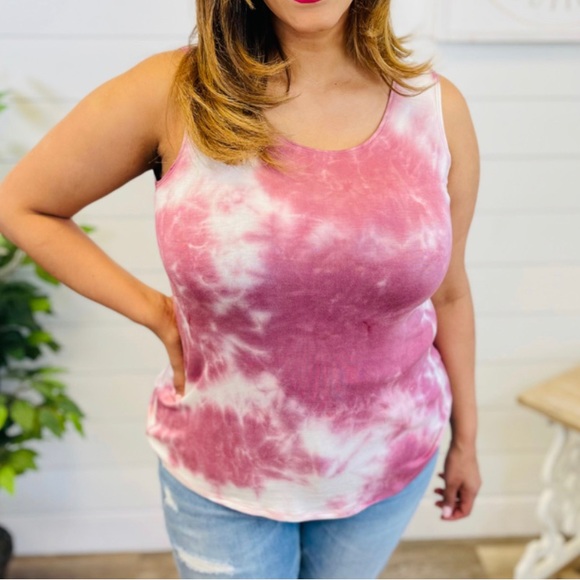 Pink TieDye Tank Top Size 3XL - Picture 1 of 3